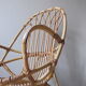 Pair of armchairs in rattan wicker vintage Bohemian style