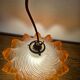 "Oriental Tulips" light suspension - blown glass in pink-orange