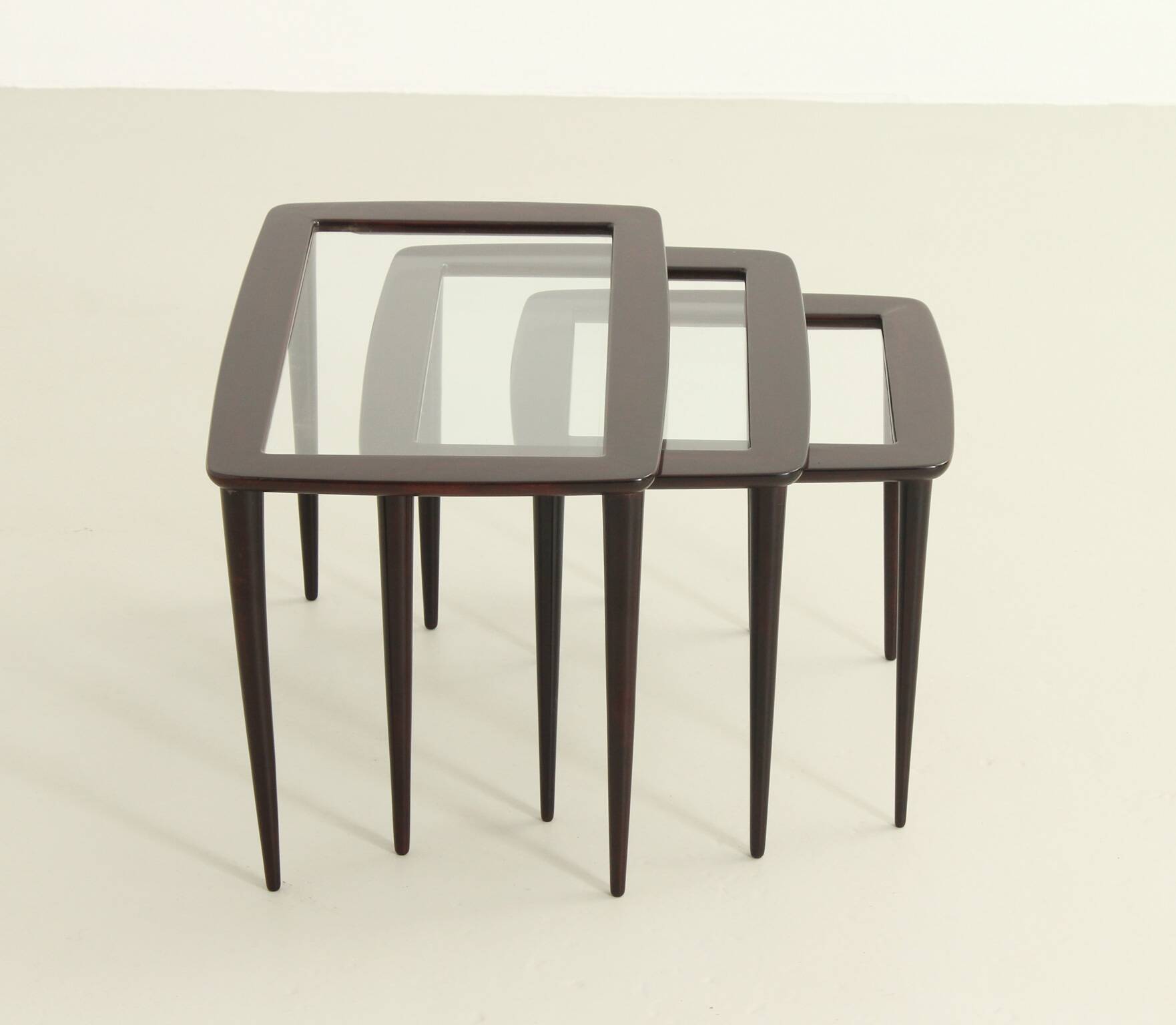 Set of nesting tables by Ico Parisi for De Baggis, Italy, 1955.
