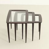 Set of nesting tables by Ico Parisi for De Baggis, Italy, 1955.