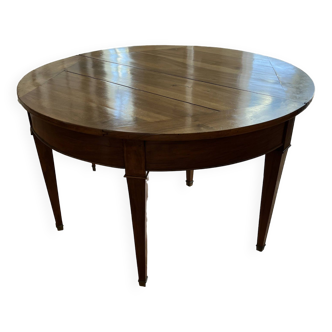 Directoire half-moon walnut dining table