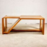 Asymmetrical solid elm coffee table Maison Regain