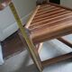 Tabouret en rotin brûlé années 60