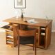 Very rare functional mid-century desk, 1960s, solid wood, Germany