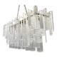 Contemporary Italian Rectangular Strip “Listelli” Murano Glass Chandelier b