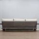 Vintage 3-seater sofa by Marzio Cecchi in ribbed leather 1970s