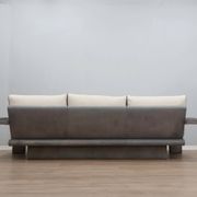 Vintage 3-seater sofa by Marzio Cecchi in ribbed leather 1970s