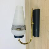 Wall lamp 50s brass opaline metal vintage