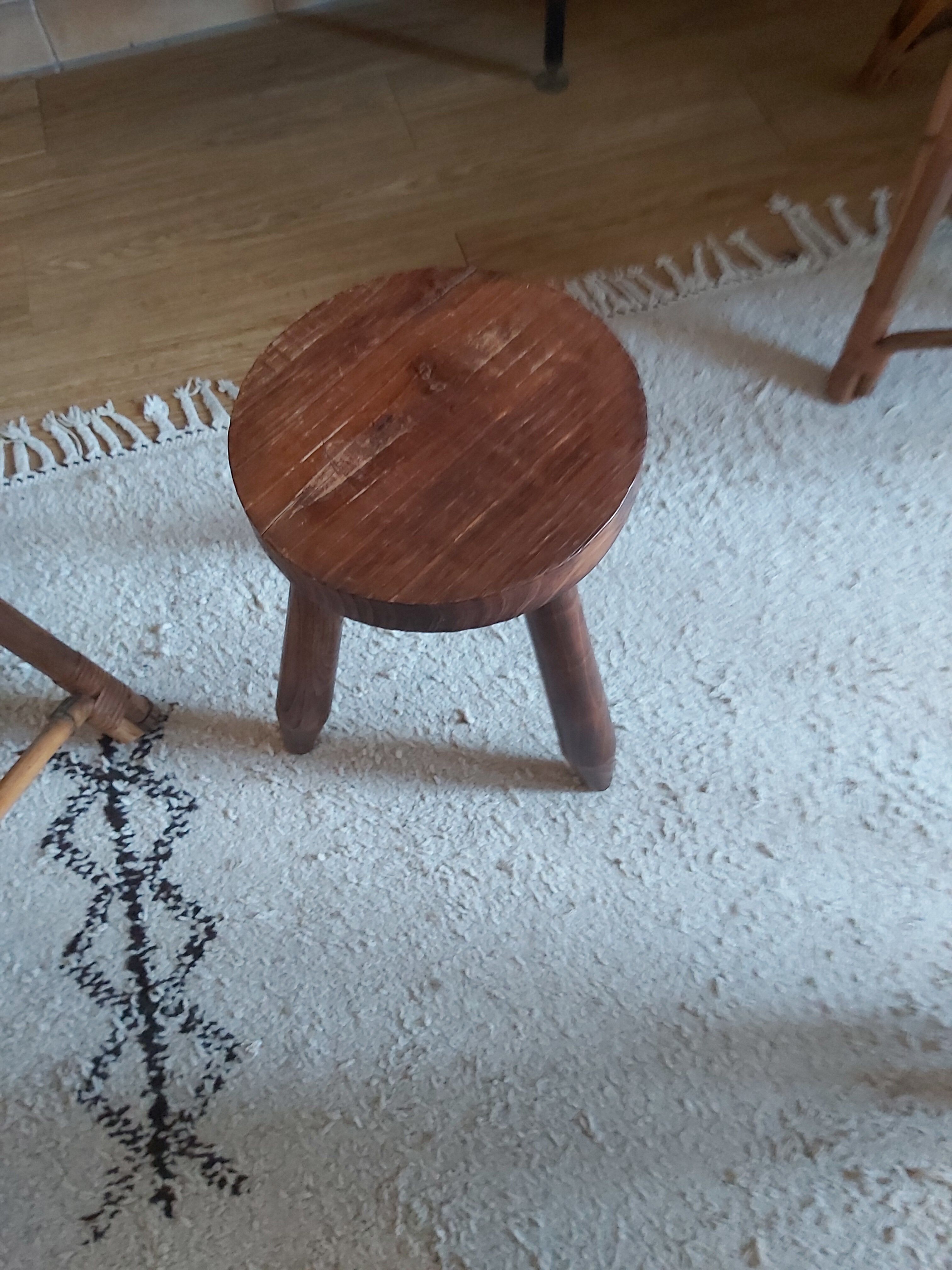 Brutalist tripod stool