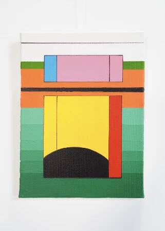 Guy Vandenbranden, Abstract Geometric Oil on Canvas