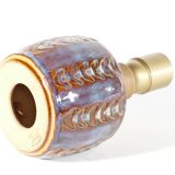 Scandinavian Modern Blue Glazed Stoneware Table Lamp, Søholm Stentøj, 1960s