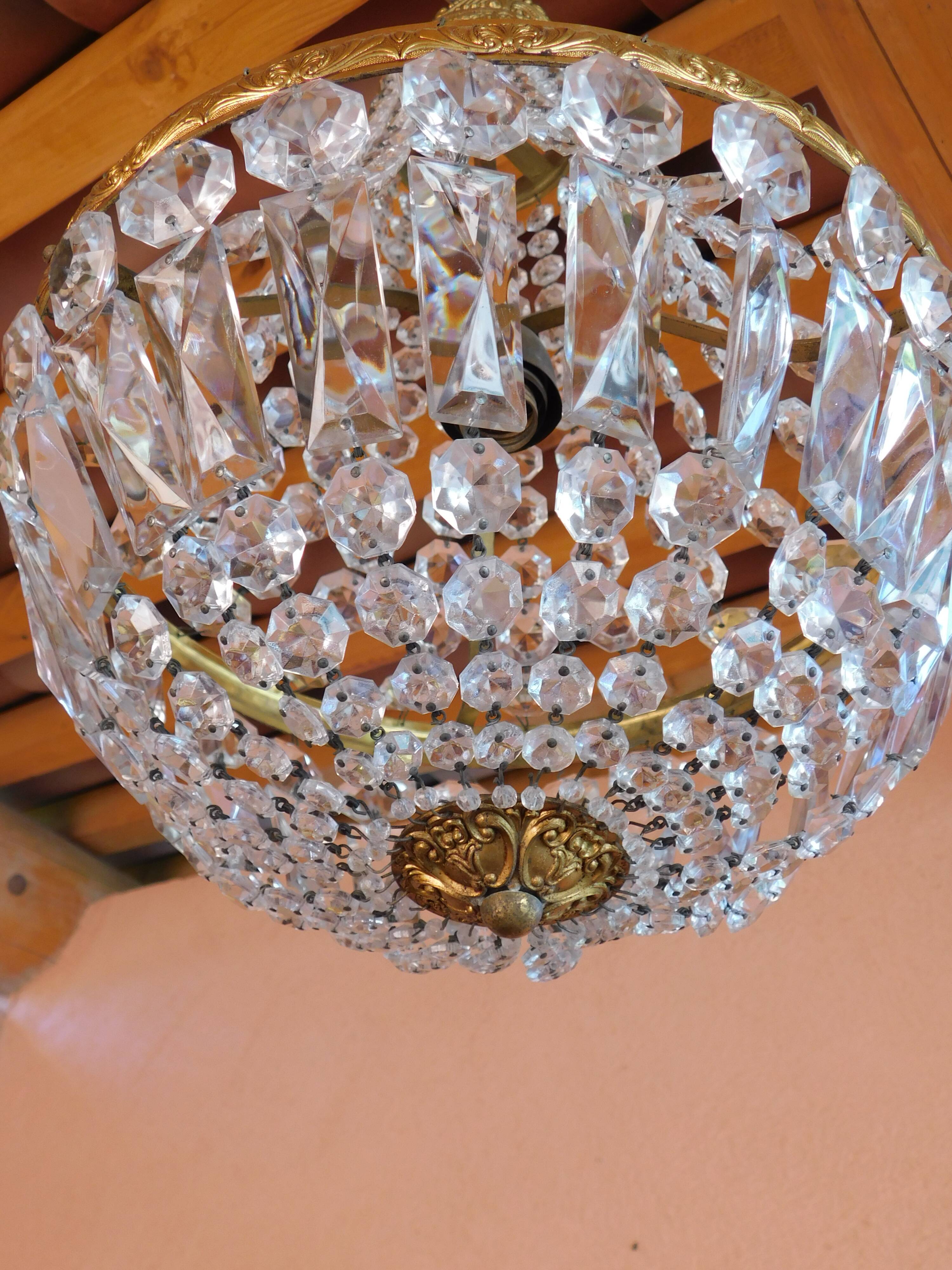 Lustre montgolfière ø 30 cm pampilles