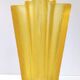 Art Deco Star Shaped Yellow Glass Vase Attributed to Pierre D'Avesn for Daum