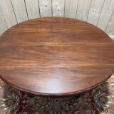 Table à manger ovale en acajou Napoléon III