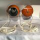 Paire de lampes oranges Robert Sonneman