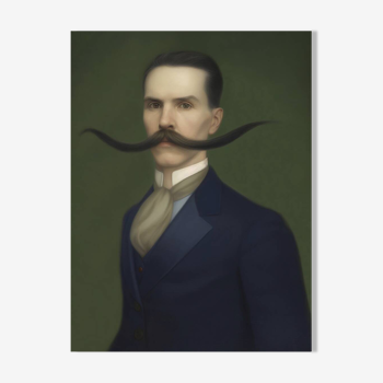 Old portrait - “Les moustachu-es” series