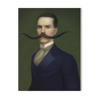 Old portrait - “Les moustachu-es” series