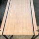 Multiline beech design table and matte black steel