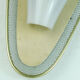 1950s sconce gray metal mesh and brass with white acrylic shade