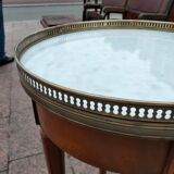 Gueridon side table old marble top vintage xxeme