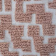 Dark beige Berber hallway rug with modern reliefs
