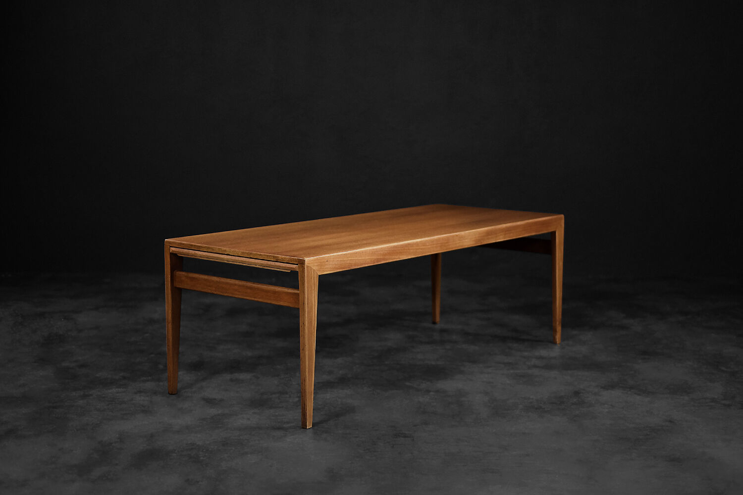 Vintage Classic Mid-Century Scandinavian Modern Teak Coffee Table with Pull-Out Tops