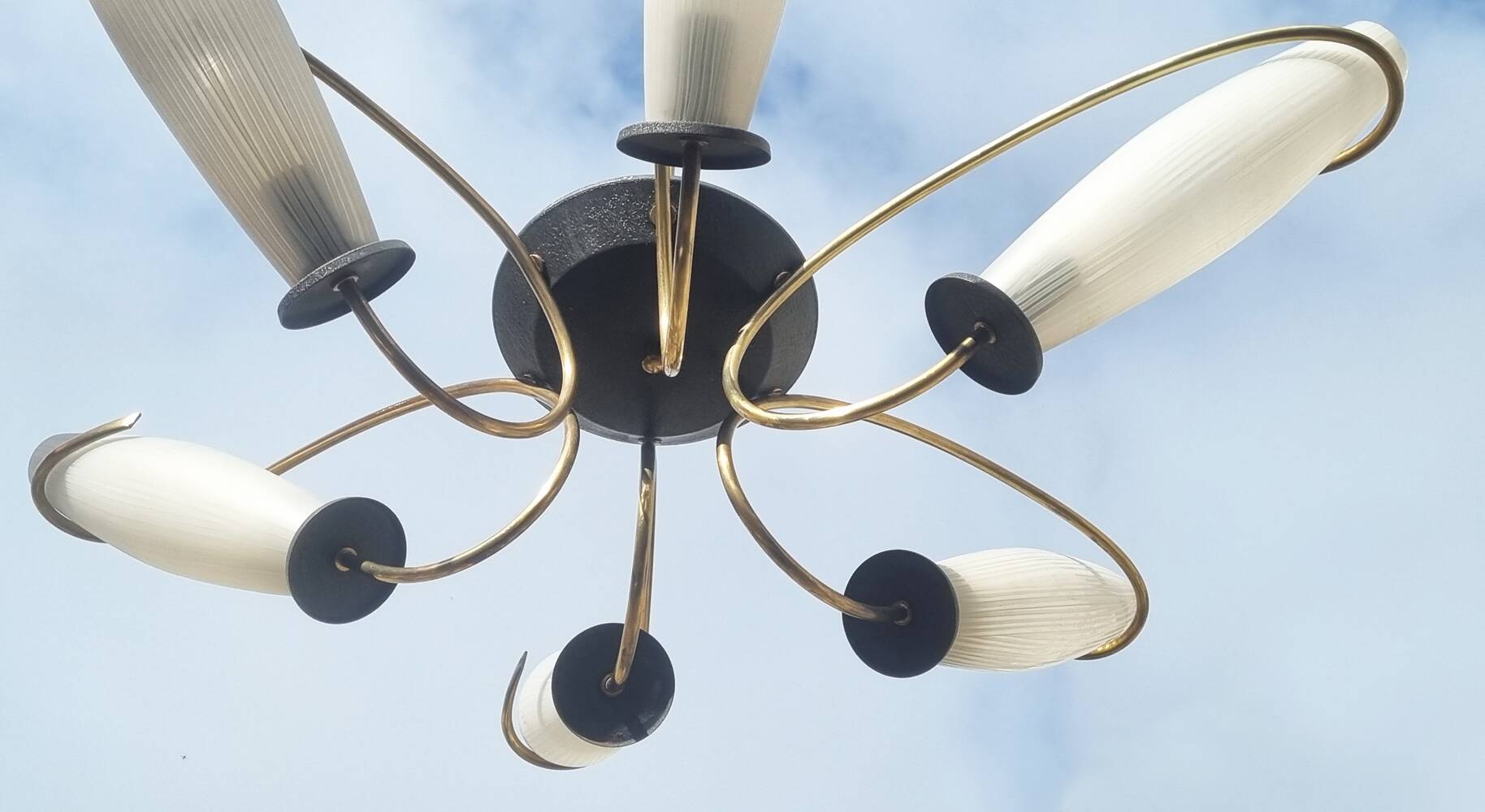 Lunel chandelier, Production Royal Lumières, vintage, 1950s