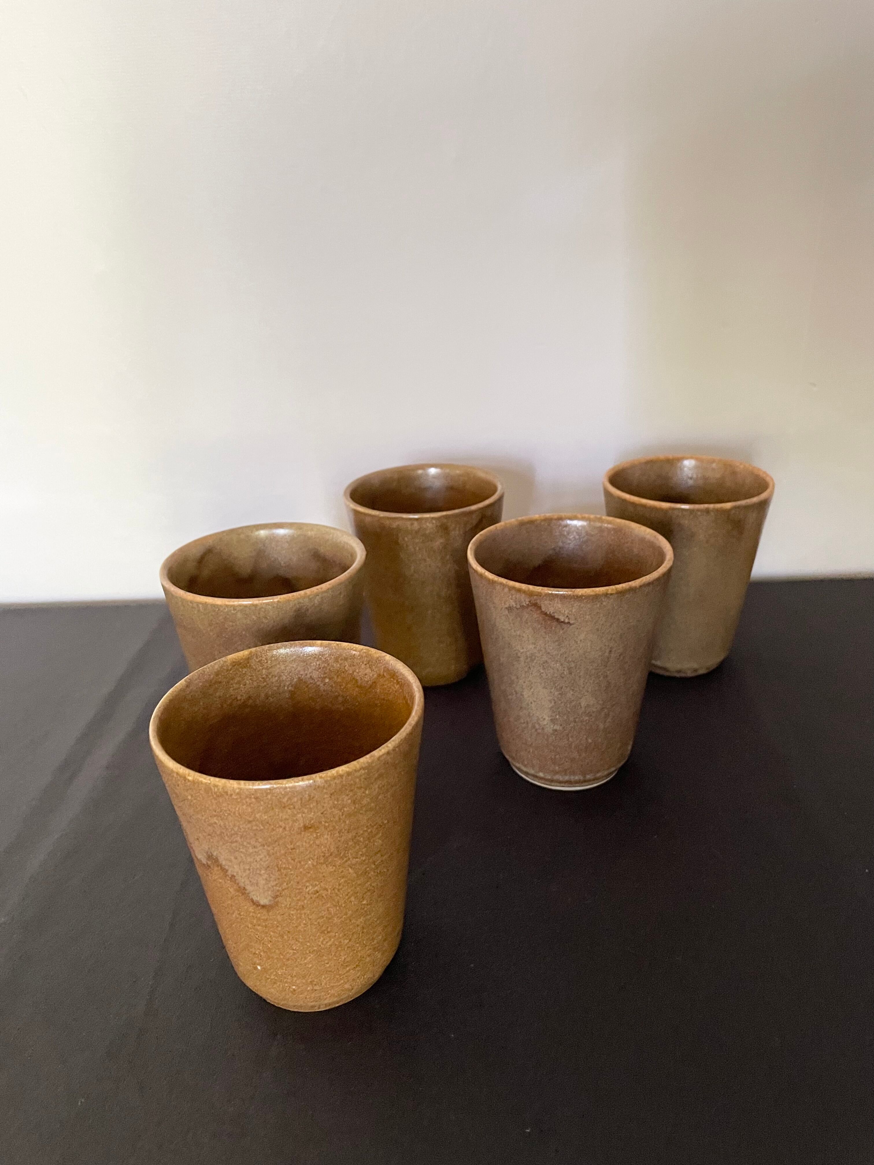 Digoin stoneware cups
