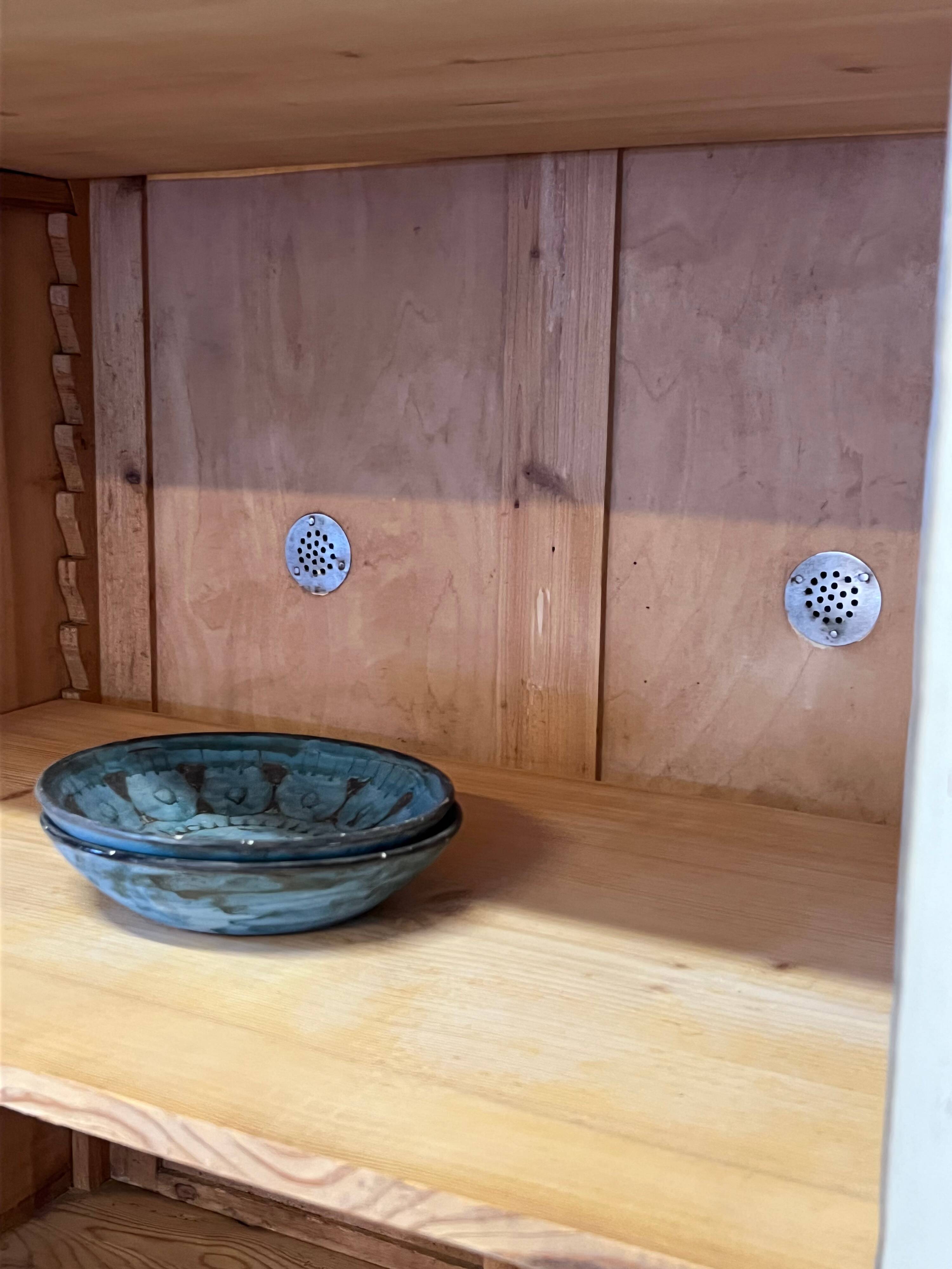 Antique patinated cloakroom