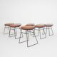 Cees Braakman for Pastoe KM05 metal wire stools, The Netherlands 1958
