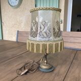 Fringed stretched skin lamp