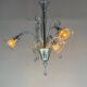 Venetian lustre in grey-blue Murano glass, circa 1930.