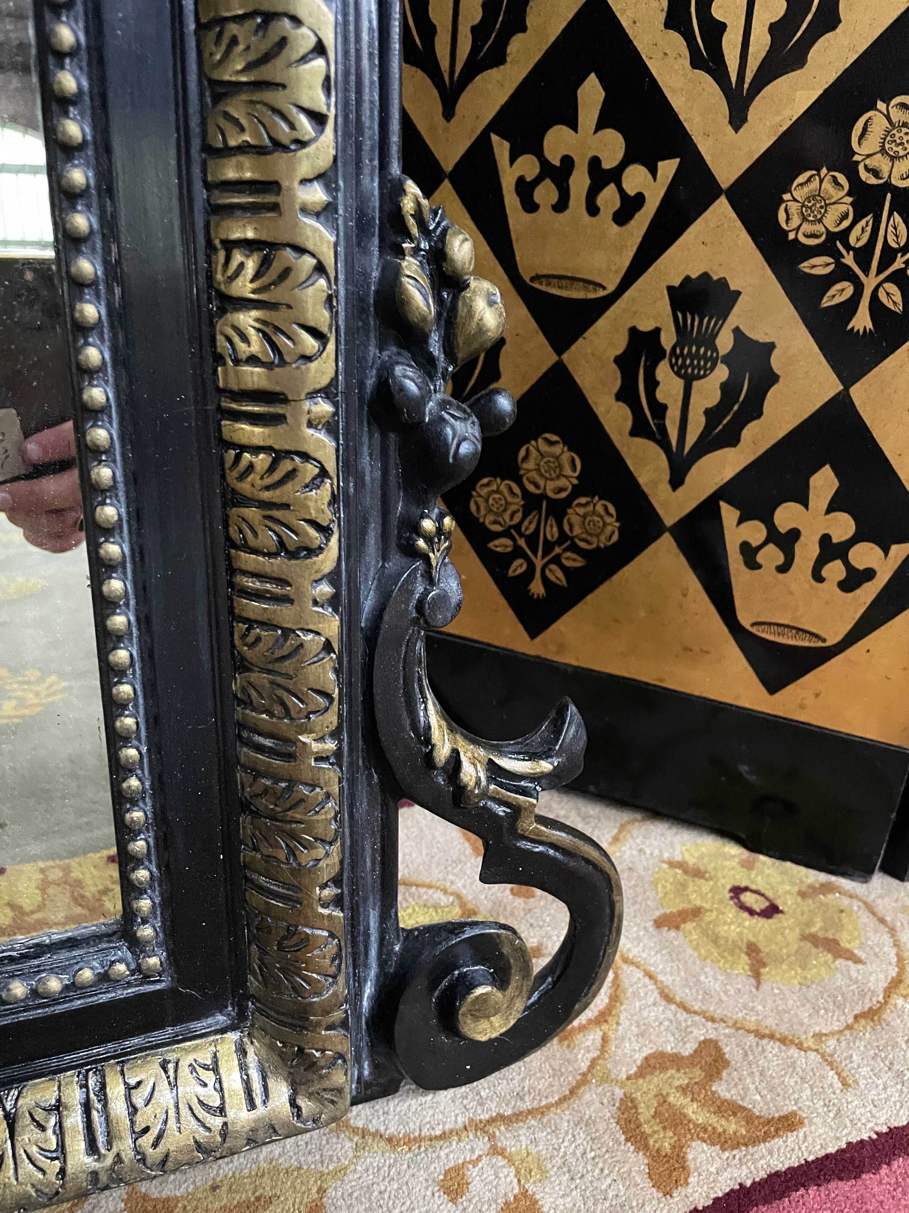 Mirror period Napoleon III blackened wood