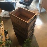 Caisses anciennes type industrielles tout en bois