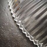 Art deco holophane streaked glass suspension 1930