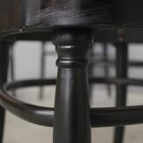 Chairs in curved beech and vienna straw, 1980s, set of 4