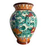 Cerart Monaco vase – relief floral decoration – signed and numbered – year