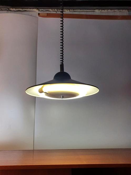 Vintage pendant lamp 1970s black lampshade