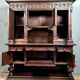 Renaissance castle sideboard in solid walnut circa 1850
