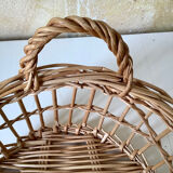 Wicker basket with handles