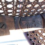 Pair of low caned stools signed Thonet - 1920s