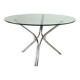 Round green and chrome table 1970