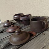 Norman pottery bowls and cups