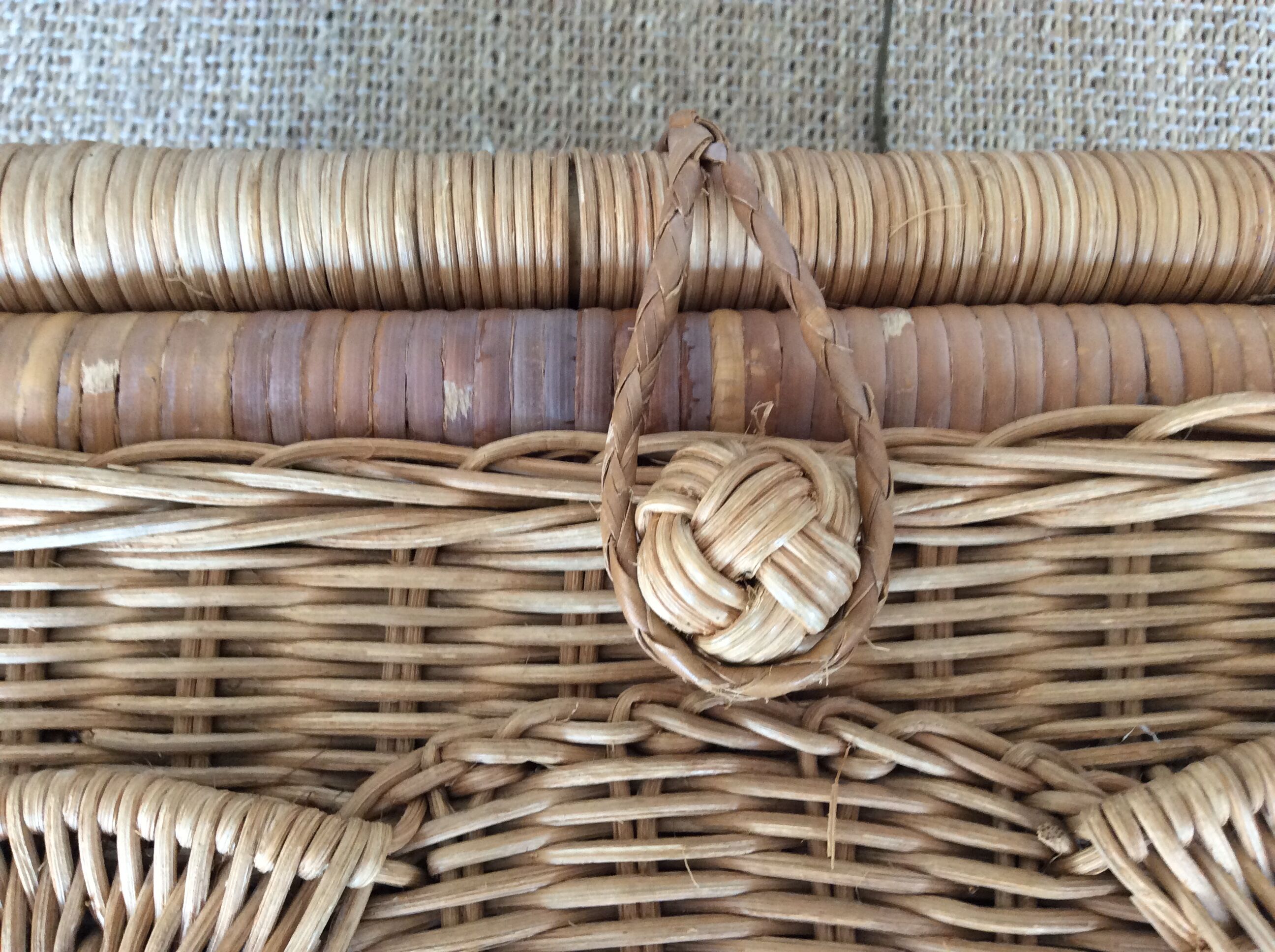 Wicker toy chest