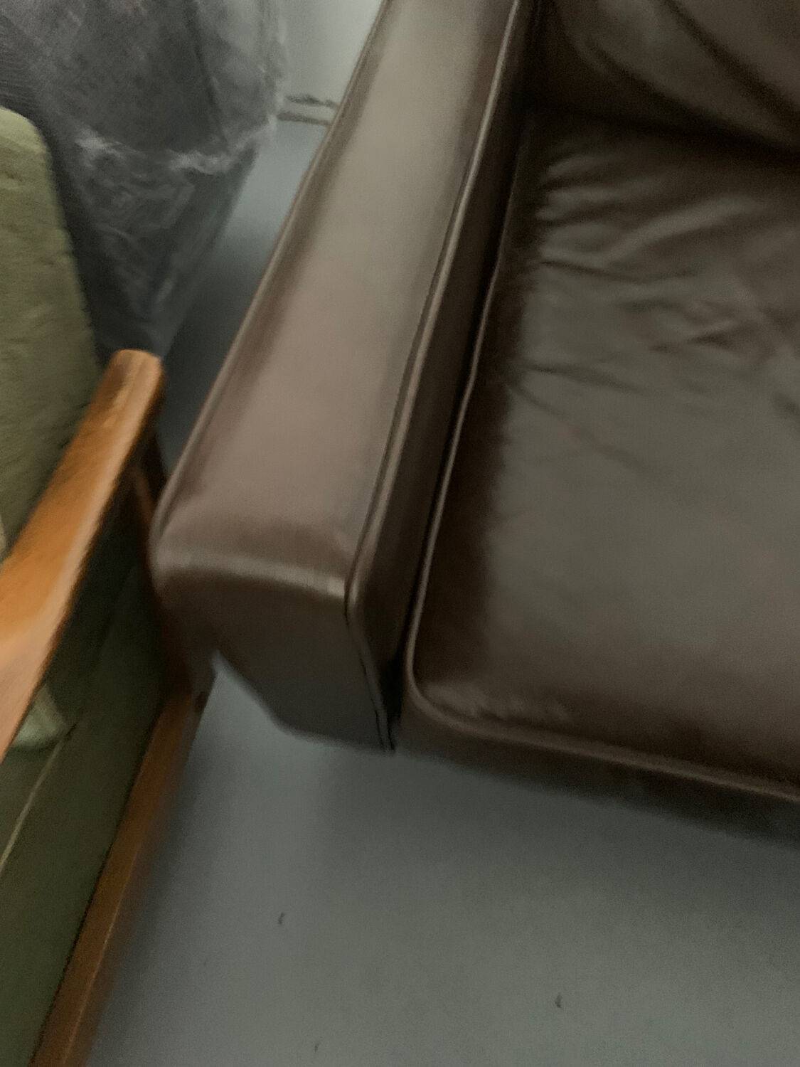 4 seater genuine leather sofa