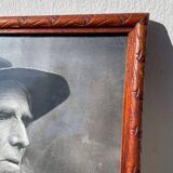 Indian portrait print wooden frame