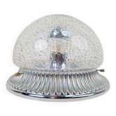 Vintage Ceiling Lamp in Chrome Glass from Hillebrand Lighting, 1960s
