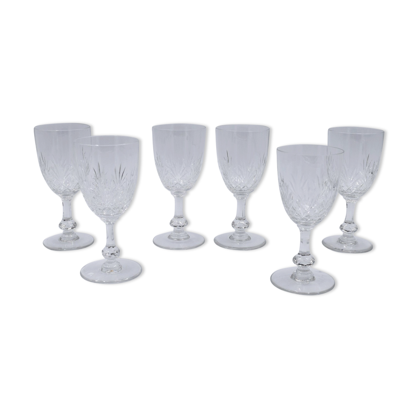 6 Saint Louis crystal water glasses Massenet model