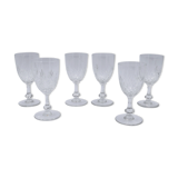 6 Saint Louis crystal water glasses Massenet model