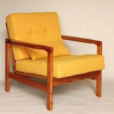 Scandinavian retro yellow armchair by Z.Baczyk 1965